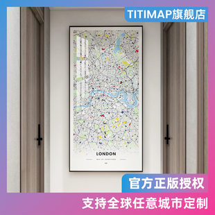 定制纽约城市地图挂图装饰画悉尼挂图武汉通道客厅客厅办公室挂画