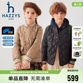 hazzys哈吉斯童装 棒球领舒适挺括保暖外套 男女童棉服秋冬新品