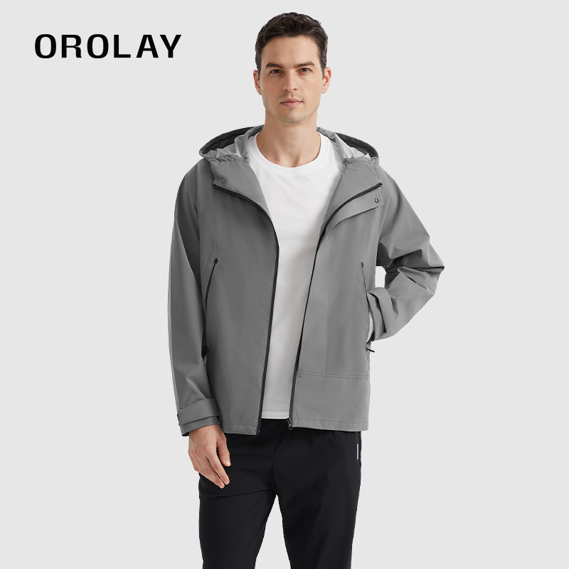 OROLAY连帽秋季防水透气夹克外套