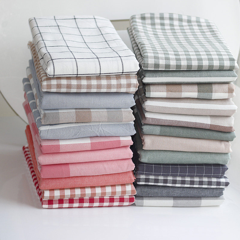 鱼阅 水洗棉布料床品面料四件套全棉纯棉床单被罩格子布纯棉布料,居家布艺,海绵垫/布料/面料/手工diy,淘宝优惠券,粉丝福利购,淘宝优惠卷