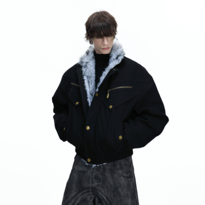 重磅美式复古帆布水洗座山雕