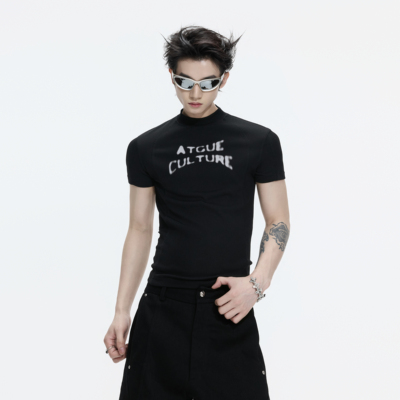 ArguE*休闲百搭修身短袖T恤男