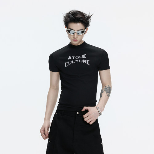 ArguE*休闲百搭修身短袖T恤男