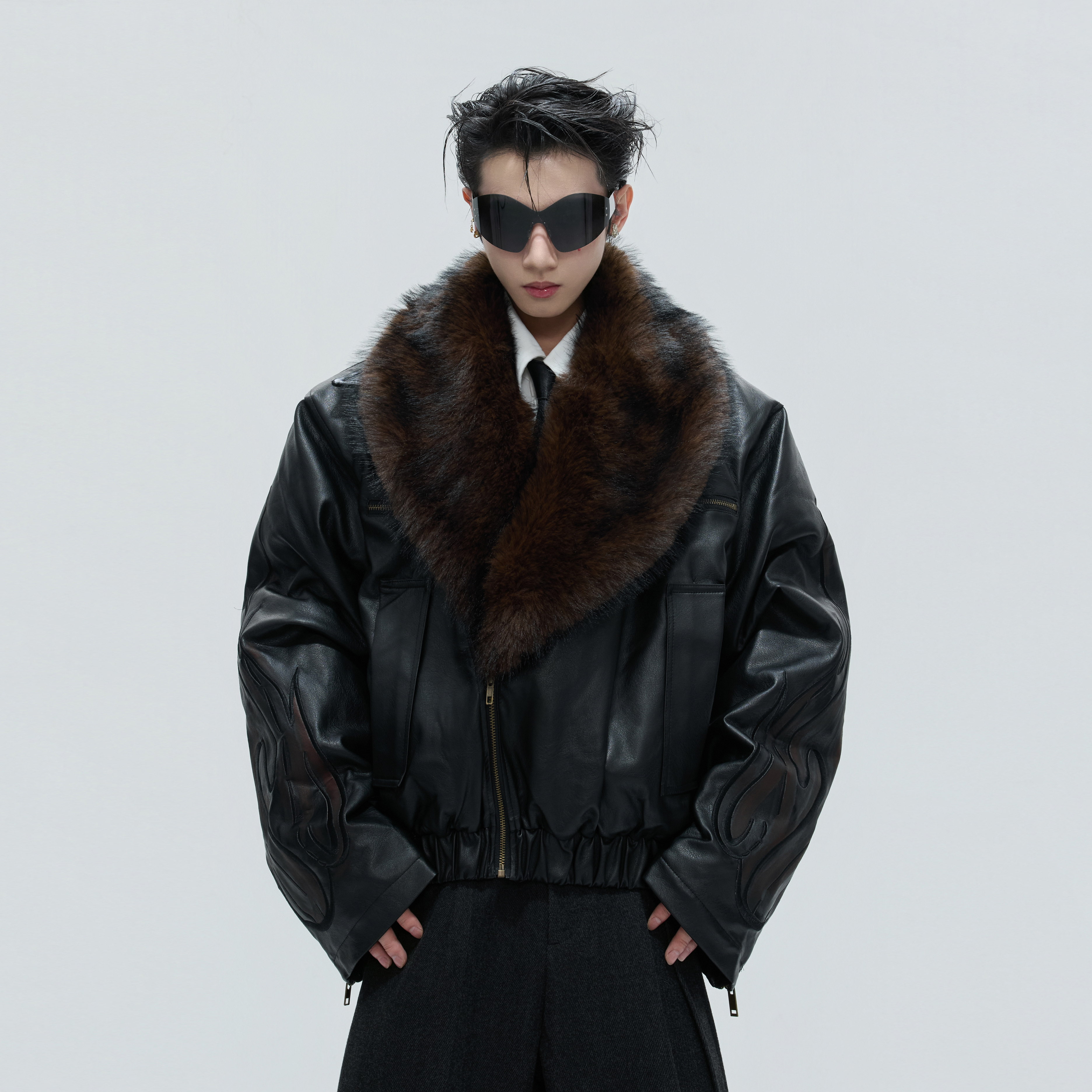 冰岛极夜！重磅可拆卸毛领皮衣