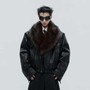 外套 重磅可拆卸毛领加厚棉服做旧浮雕冬季 ArguE CulturE冰岛极夜