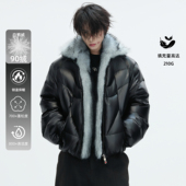 ArguECulturE 外套 加厚短款 刃脊 仿狼毛领90白鸭绒异形羽绒服冬季