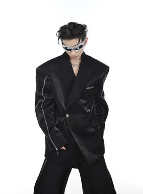 小众西服外套ArguE拉链拼接
