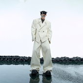 ArguE25SS解构立体不规则设计感西服外套金属纽扣高级感廓形套装