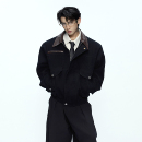 大口袋外套拉链上衣 撞色翻领挺阔夹克工装 ArguE CulturE古典轮廓