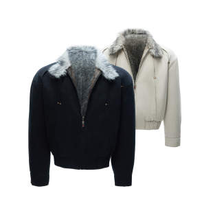 ArguE CulturE狼王银狐二代水洗帆布重磅狼毛座山雕加厚棉服外套