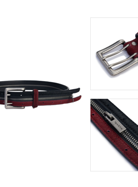 ArguE CulturE重工马毛皮双开拉链腰带复古小众设计感皮带男女款