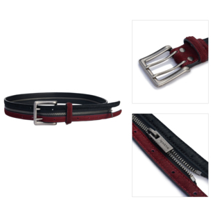 ArguE CulturE重工马毛皮双开拉链腰带复古小众设计感皮带男女款