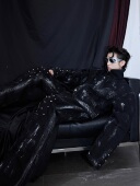 CulturE小众金属铆钉设计感牛仔外套套装 重磅手绘做旧微喇牛仔裤