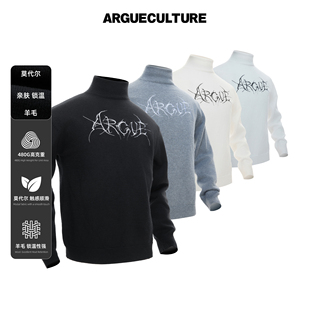 ArguECulturE口粮*秋冬保暖莫代尔亲肤半高领修身毛衣男羊毛上衣