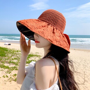 2026韩版新款帽子女夏季遮阳帽女帽子渔夫帽防晒女士时尚洋气
