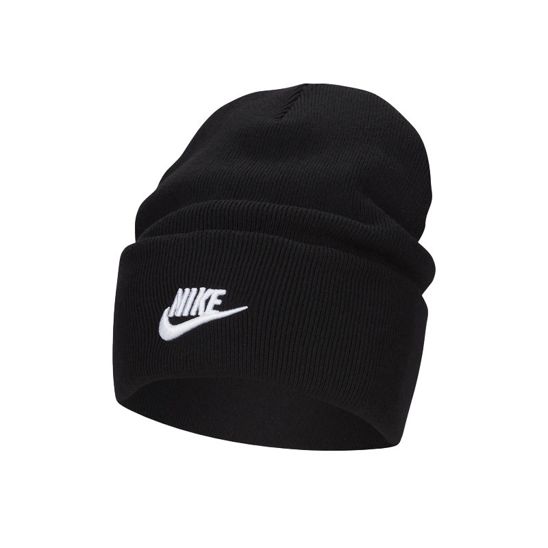 Nike耐克帽子冬季黑色简约休闲保暖帽翻边针织毛线帽FB6528-010,运动包/户外包/配件,运动帽,淘宝优惠券,粉丝福利购,淘宝优惠卷