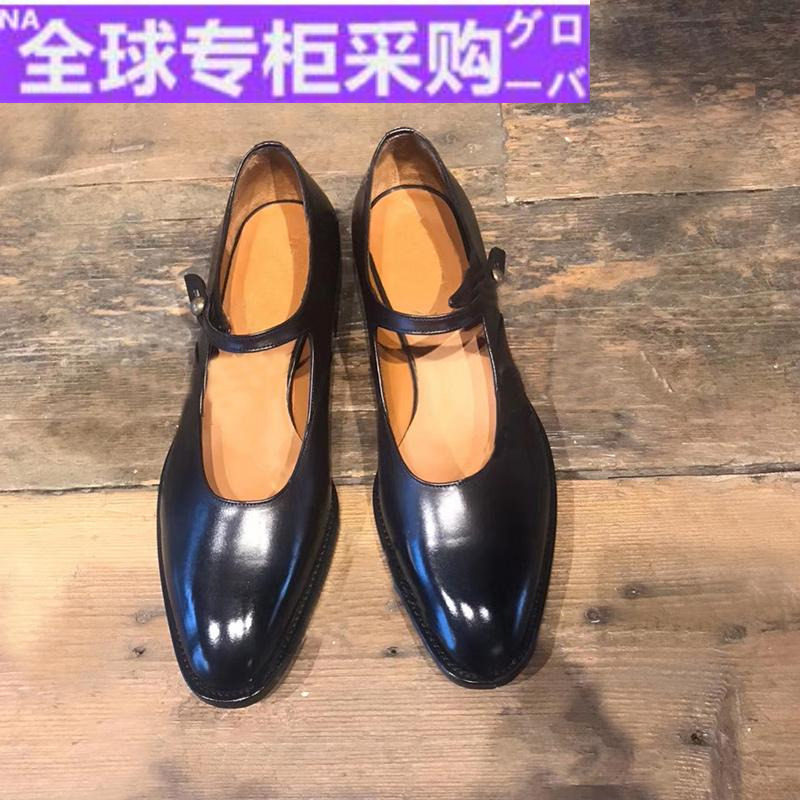 日本HL鞋女2020秋新款真皮浅口单鞋