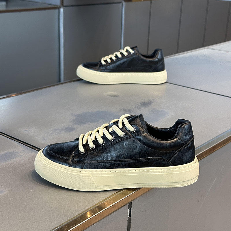 休闲风厚底防水靴子男四季百搭耐磨橡胶底青年雨鞋舒适