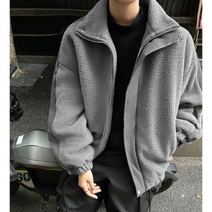 加厚男生潮牌冬装 新款 外套 宽松棉服保暖男冬季 痞帅羊羔绒棉衣大码