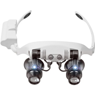 头戴眼镜式 放大镜25倍高清带LED灯20倍维修电路板手机芯片钟表机