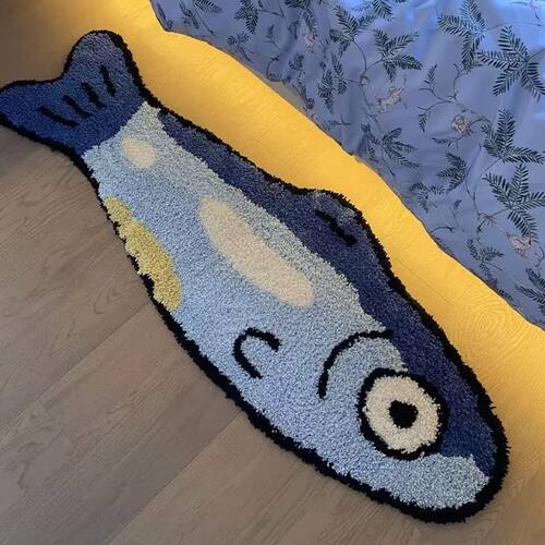 Salted Fish Shape Creative Carpet Imitation Cashmere Carpet