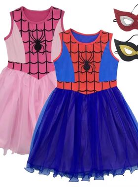 New Spiderman Girl Dressed Kids Clothes Cosplay Costume Dres
