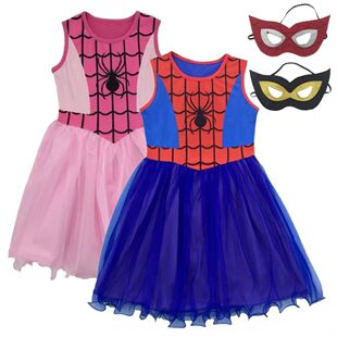 New Spiderman Girl Dressed Kids Clothes Cosplay Costume Dres