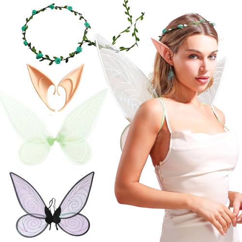Halloween Fairy Wings For Adult Elf Ears Fairy Floral Headba