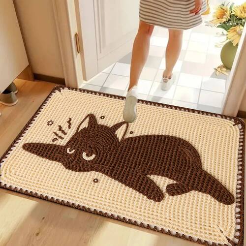 Cute Cartoon Cat Pattern Carpet Mat Rug Soft Non Slip Floor
