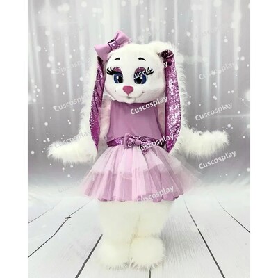 Hare Rabbit Mascotte Fancy Cartoon Mascot Costume Plush Fanc