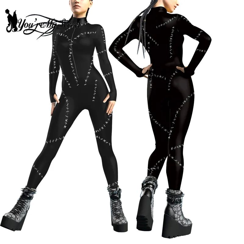 [You're My Secret] Sexy Cat Women's Goth Style Bodysuits Jum