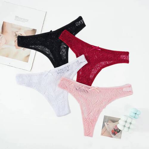 Sexy Lace Panties Low Waist G-Strings Female Hollow Out Thon