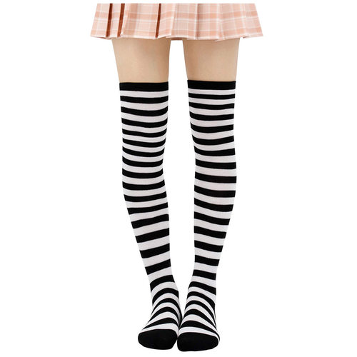 Christmas Striped Thigh Socks Stockings Over The Knee Socks