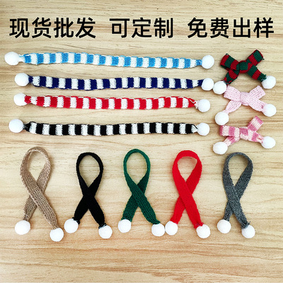 Christmas Wool Knitted Small Scarf Christmas Hat Diy Doll Wi