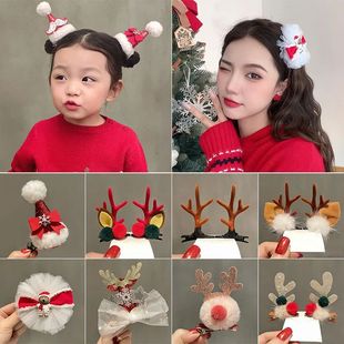 Merry Christmas Hair Clip Santa Claus Hair Headband Cute Dee