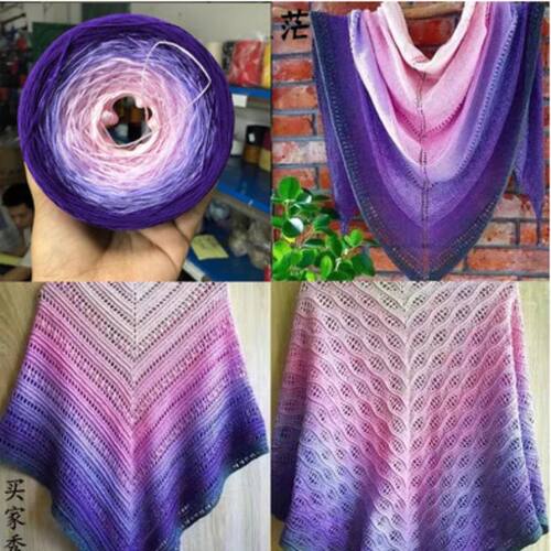 300g Colorful Pure Cotton Cake Gradient Cotton Rainbow DIY S