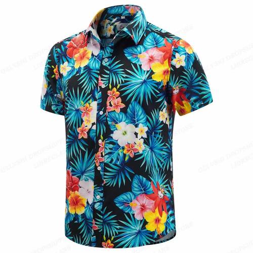 Floral Hawaiian Shirt Tropic Leaf 3d Printed Shirts Men Wome