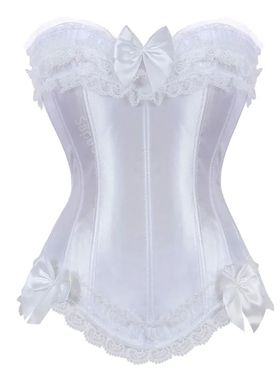 Sapubonva Corset Top Bustier Plus Size Overbust Zipper for W