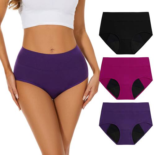 3PCS Women Menstrual Period Panties High Absorbency Leak Pro