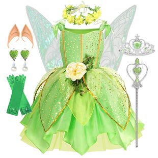 Summer Girls Tinkerbell Fairy Dresses Up for Girls Costume K
