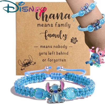New Disney Lilo & Stitch Bracelets Braided Rope Creative Wom