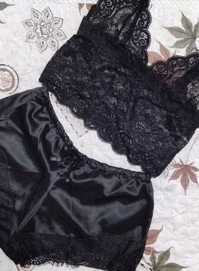 Pajama Sets Sexy Pajamas for Women 2 Pieces Top Shorts Set S