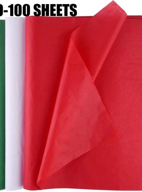 10-100sheets Christmas Tissue Paper Sheets 50*66cm Christmas