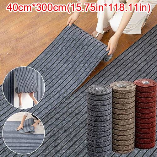 40cmx3m DIY Solid Color Striped Kitchen Door Mat Floor Mat R