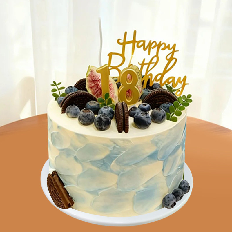 蛋糕模型仿真男士水果饼干蜡烛可定制塑胶橱窗假蛋糕样品拍照道具