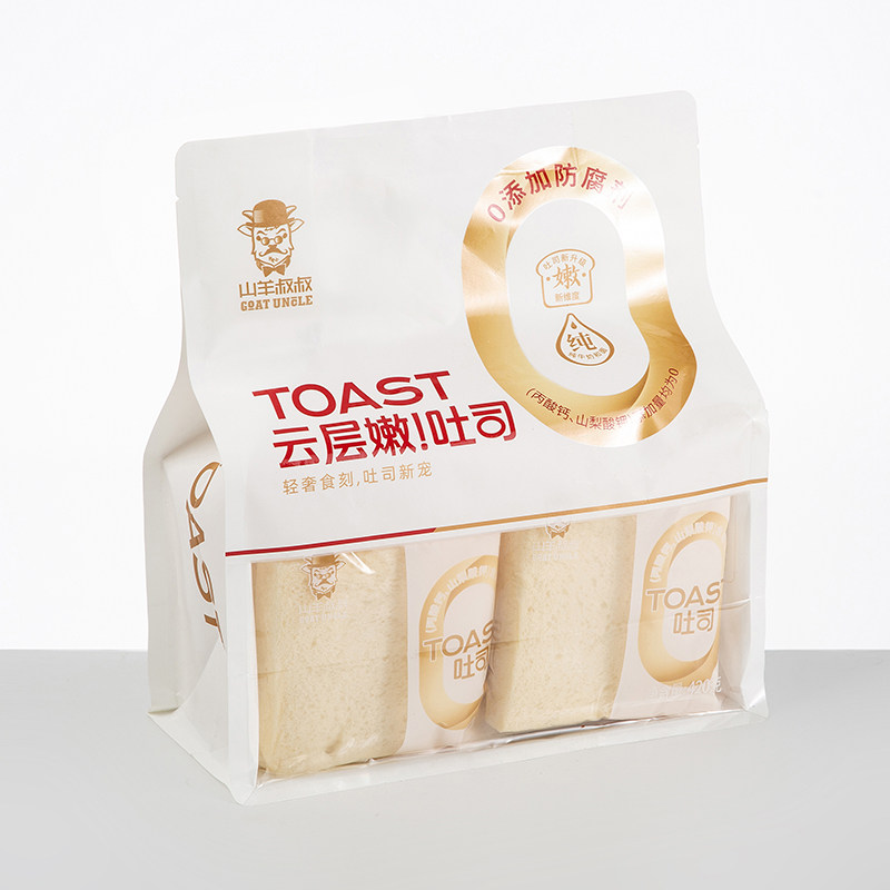 山羊叔叔云层嫩吐司早餐面包三明治独立包装下午茶糕点充饥面包片图片