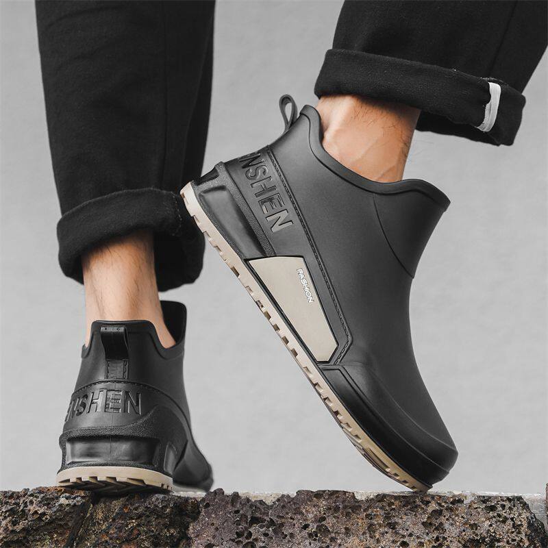 上海正牌雨鞋男款短筒防滑水靴套鞋耐磨厨房防水胶鞋雨靴男女户外