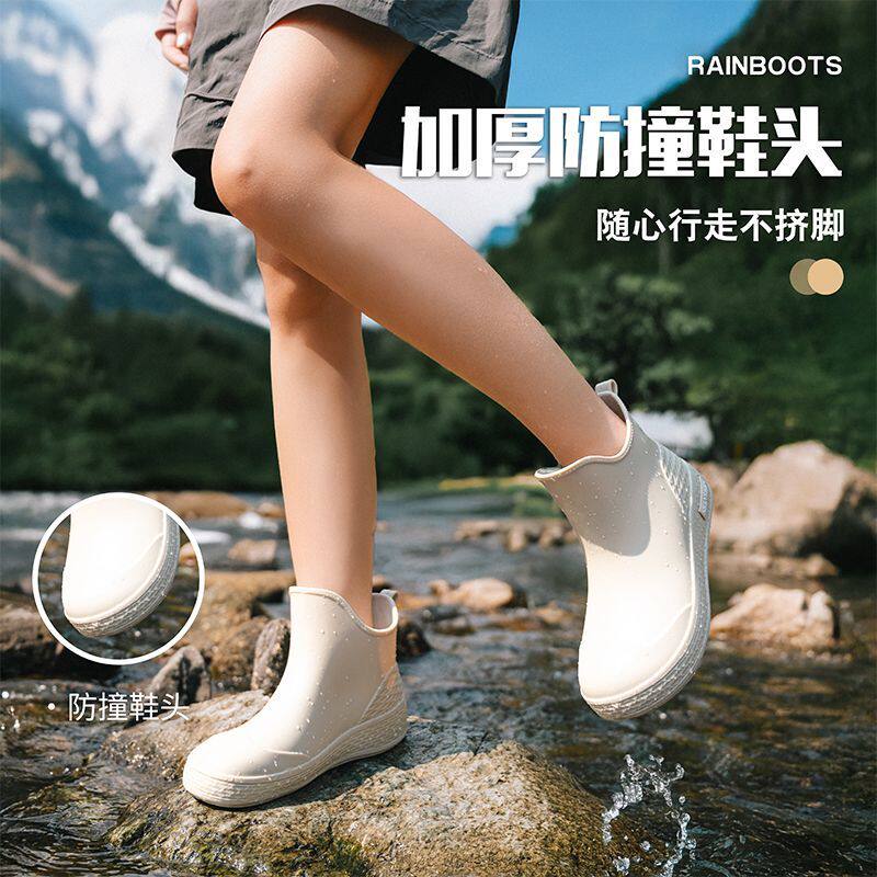 上海正牌雨鞋时尚女士短筒防滑耐磨防水雨靴户外成人厨房工作水鞋