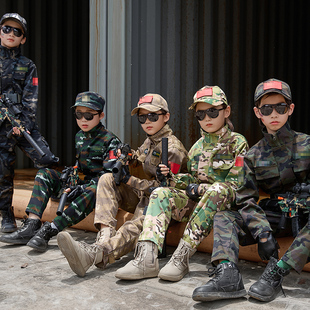 儿童军训服迷彩服体能服特种兵演出服套装棉短袖夏季透气表演服装