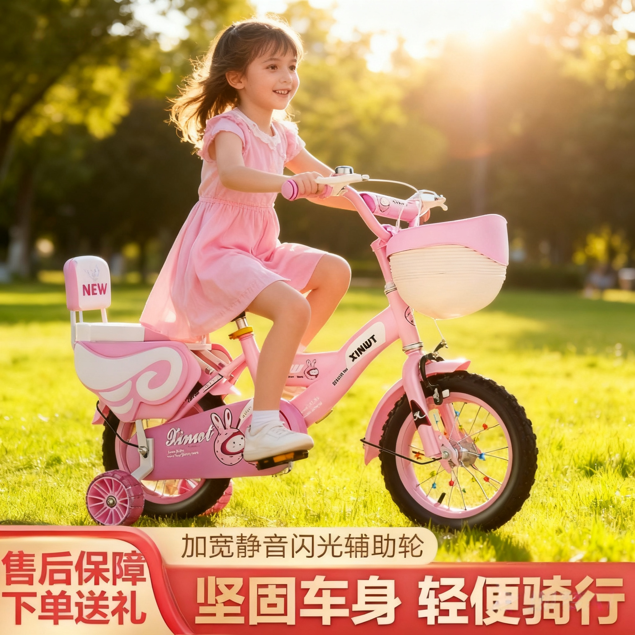 儿童自行车2岁女孩3岁5岁6-8岁小孩单车男孩12寸14寸16寸18脚踏车